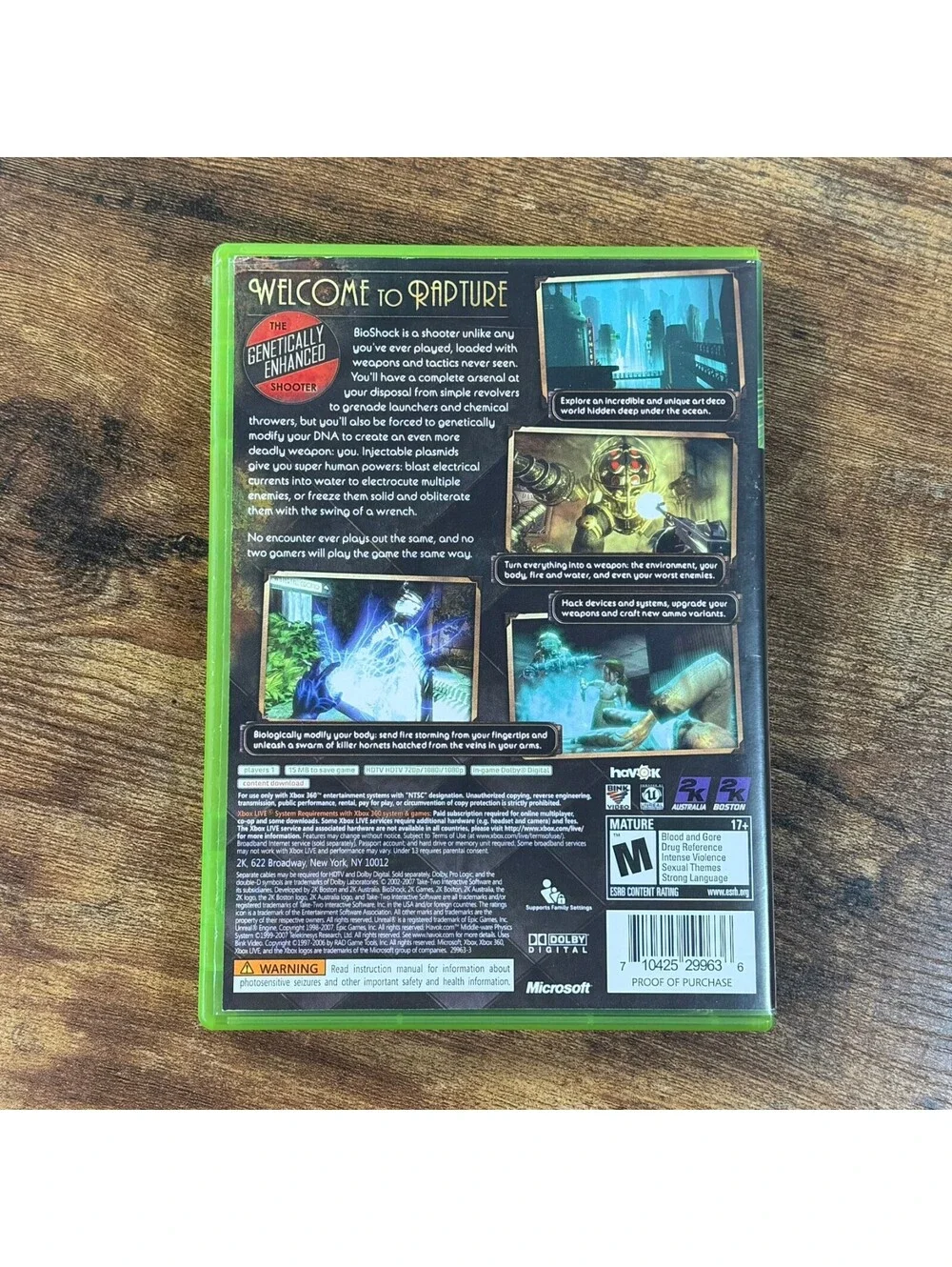 BioShock Xbox 360 CIB Complete with Manual 2K Games Tested Rapture